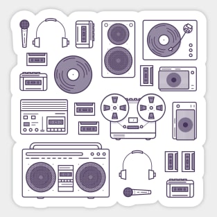 Retro Music Player Sticker